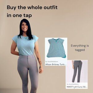 BUY THE FIT - Allison Brittney shirt and Loft Capri's